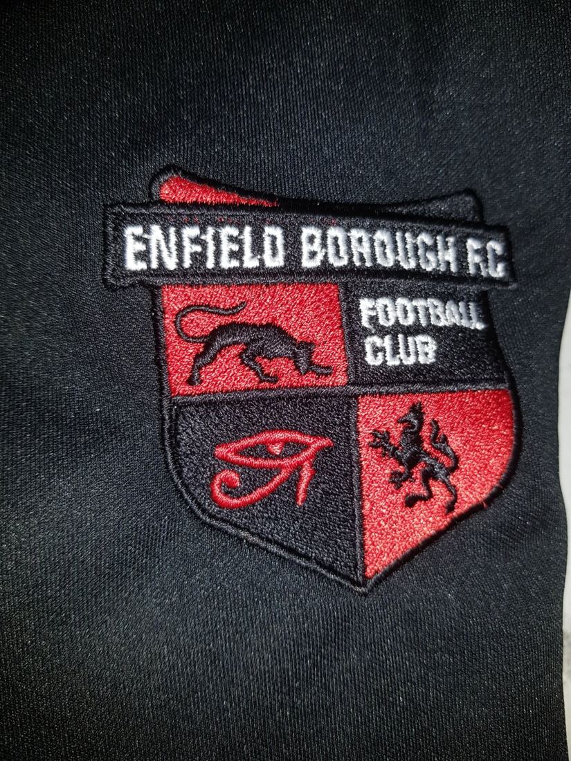 Embroidered Enfield Borough FC kit by Funtastic Uniform