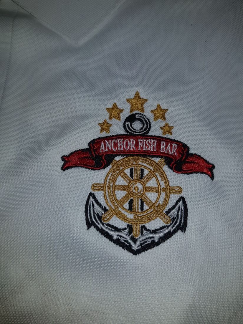 Detailed embroidered crest produced by Funtastic Uniform