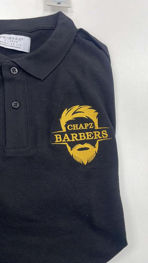 Clean branded polo shirt by Funtastic Uniform