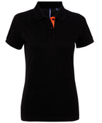Asquith & Fox Women's Contrast Polo Shirt – Custom Embroidered & Printed Polo Shirts