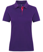 Asquith & Fox Women's Contrast Polo Shirt – Custom Embroidered & Printed Polo Shirts