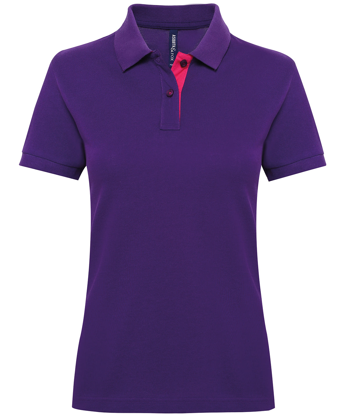 Asquith & Fox Women's Contrast Polo Shirt – Custom Embroidered & Printed Polo Shirts