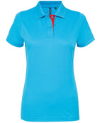 Asquith & Fox Women's Contrast Polo Shirt – Custom Embroidered & Printed Polo Shirts