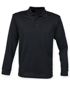 Henbury Long Sleeve Coolplus® Polo Shirt – Custom Embroidered & Printed Polo Shirts