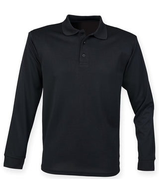 Henbury Long Sleeve Coolplus® Polo Shirt – Custom Embroidered & Printed Polo Shirts