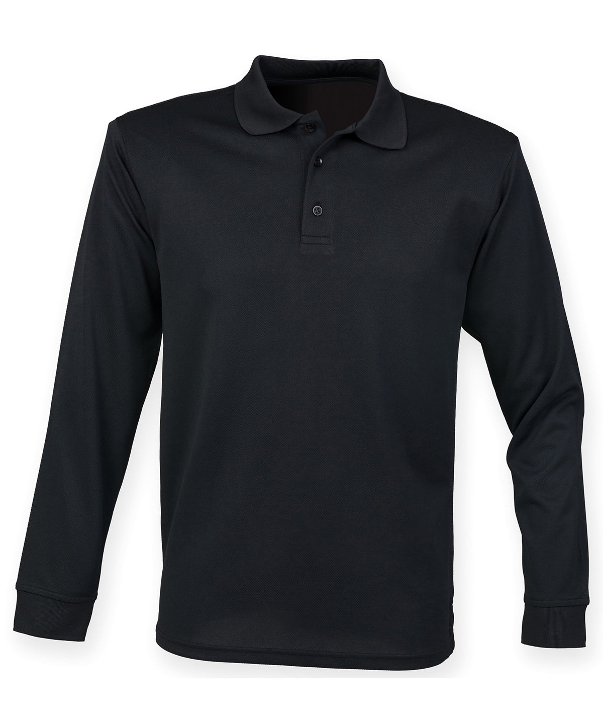 Henbury Long Sleeve Coolplus® Polo Shirt – Custom Embroidered & Printed Polo Shirts