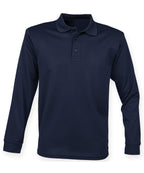 Henbury Long Sleeve Coolplus® Polo Shirt – Custom Embroidered & Printed Polo Shirts