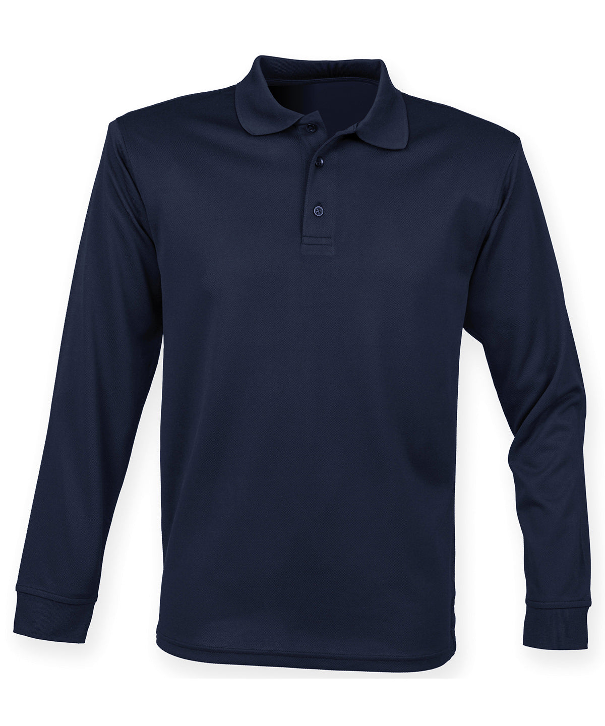 Henbury Long Sleeve Coolplus® Polo Shirt – Custom Embroidered & Printed Polo Shirts