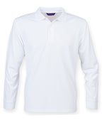 Henbury Long Sleeve Coolplus® Polo Shirt – Custom Embroidered & Printed Polo Shirts