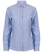 Henbury Women's Modern Long Sleeve Oxford Shirt – Custom Embroidered & Printed Shirts