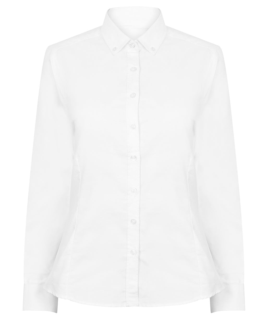 Henbury Women's Modern Long Sleeve Oxford Shirt – Custom Embroidered & Printed Shirts