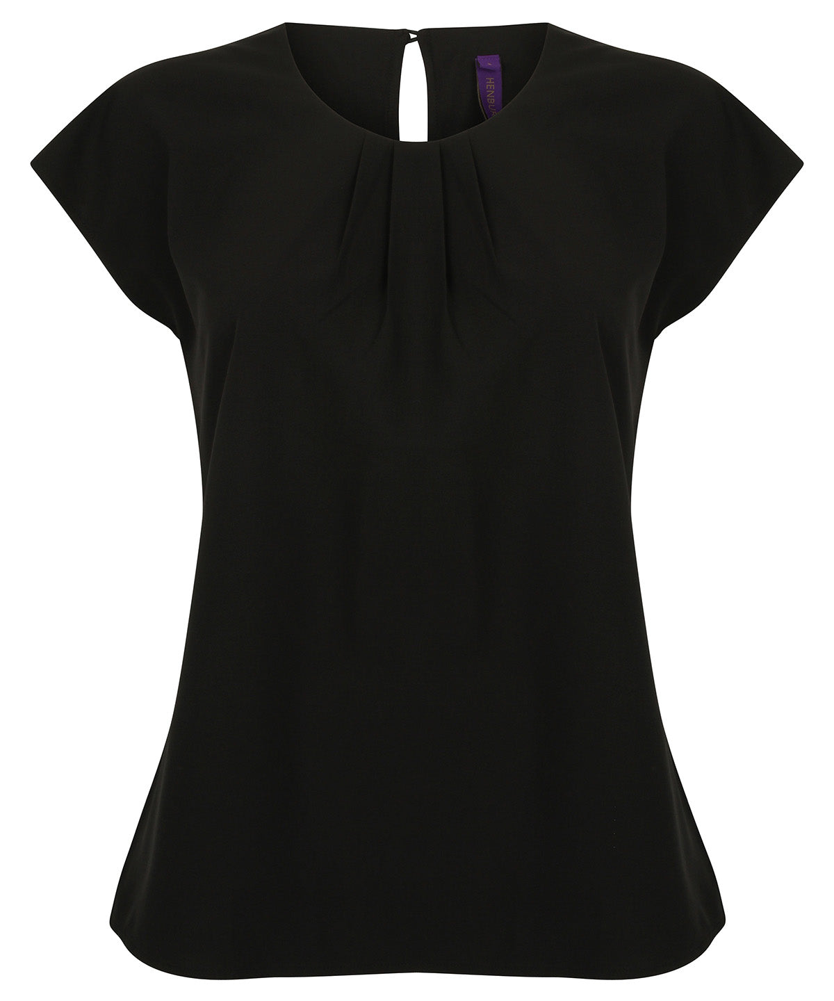 Henbury Women's Pleat Front Short Sleeve Blouse Garment – Custom Embroidered & Printed Blouses