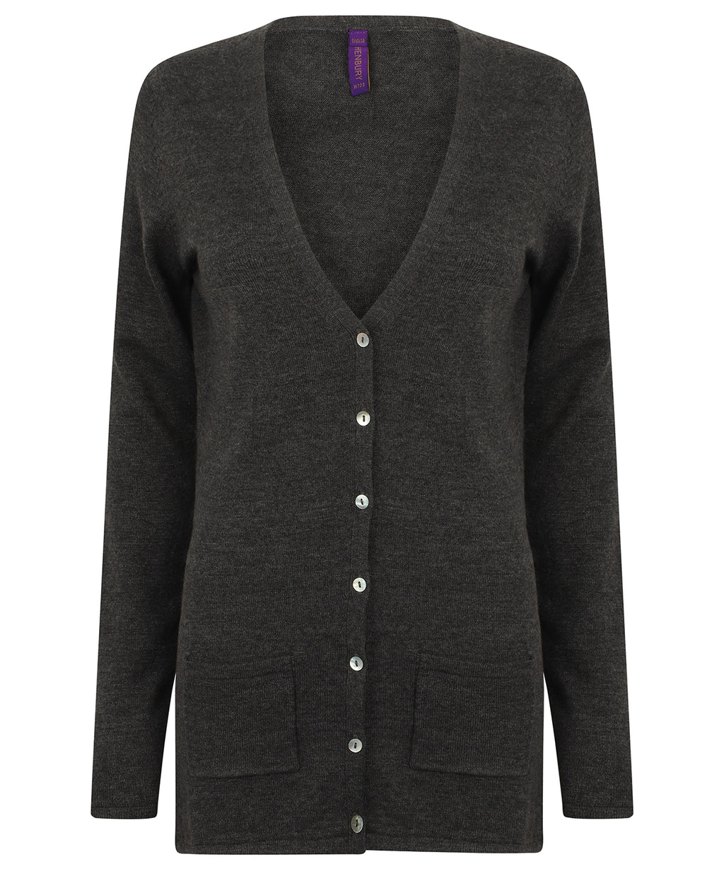 Henbury Women's V-button Cardigan Garment – Custom Embroidered & Printed Cardigans