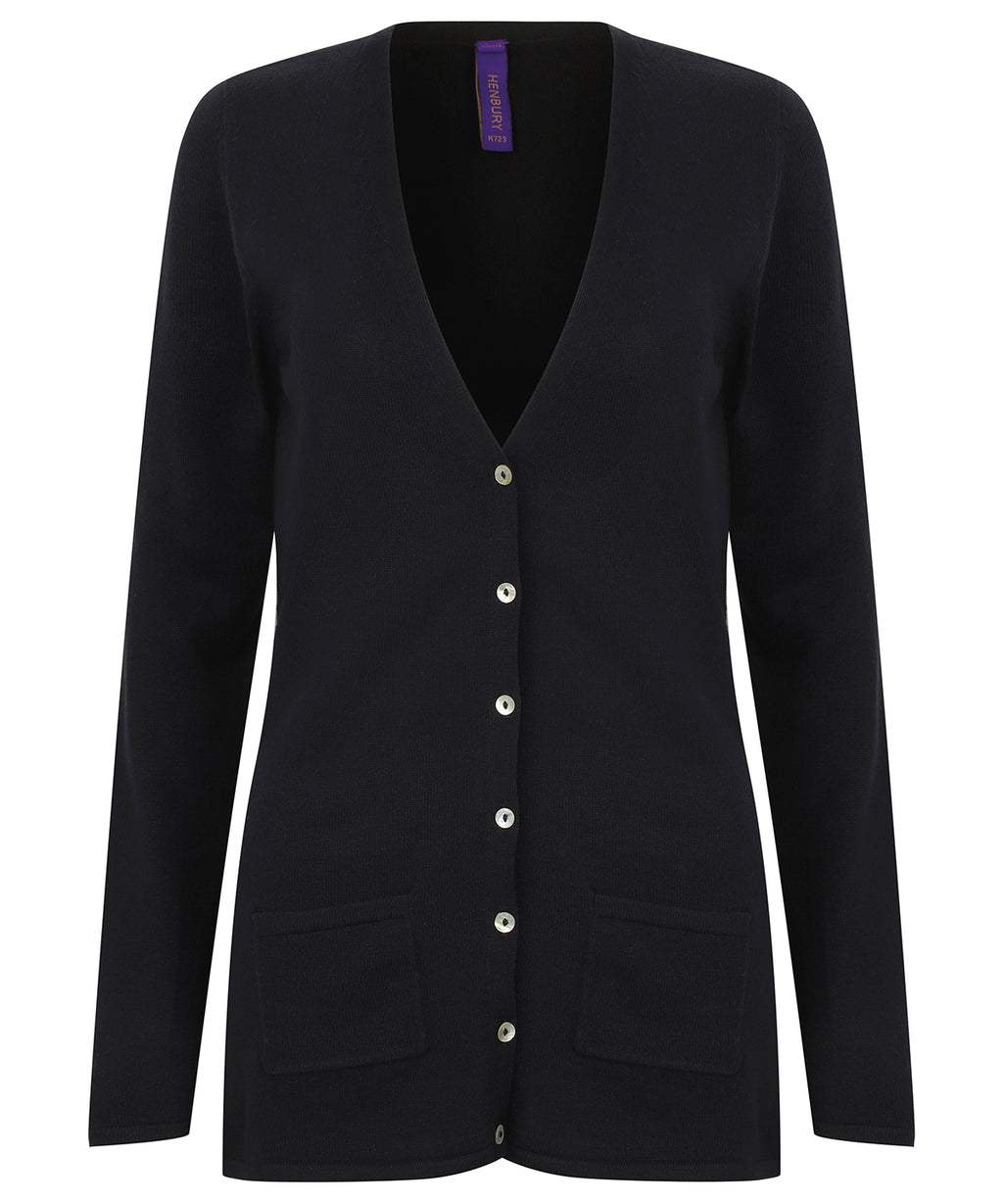 Henbury Women's V-button Cardigan Garment – Custom Embroidered & Printed Cardigans