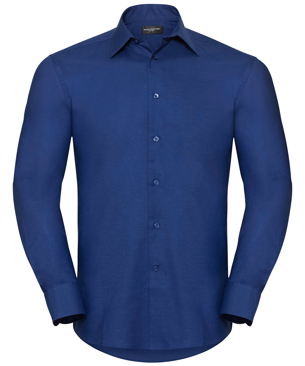 Russell Athletic Collection Long Sleeve Easycare Tailored Oxford Shirt – Custom Embroidered & Printed Shirts