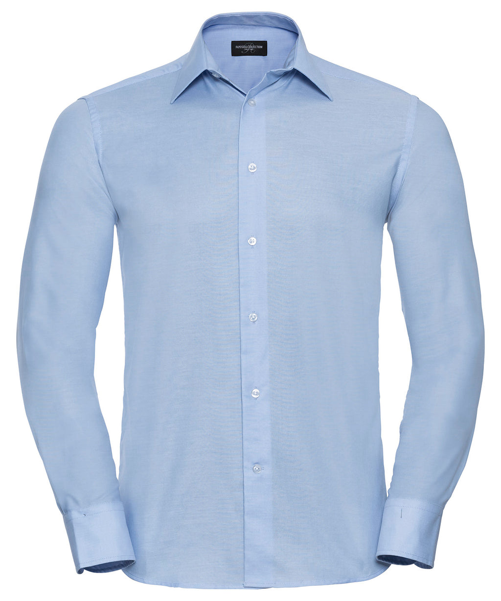 Russell Athletic Collection Long Sleeve Easycare Tailored Oxford Shirt – Custom Embroidered & Printed Shirts
