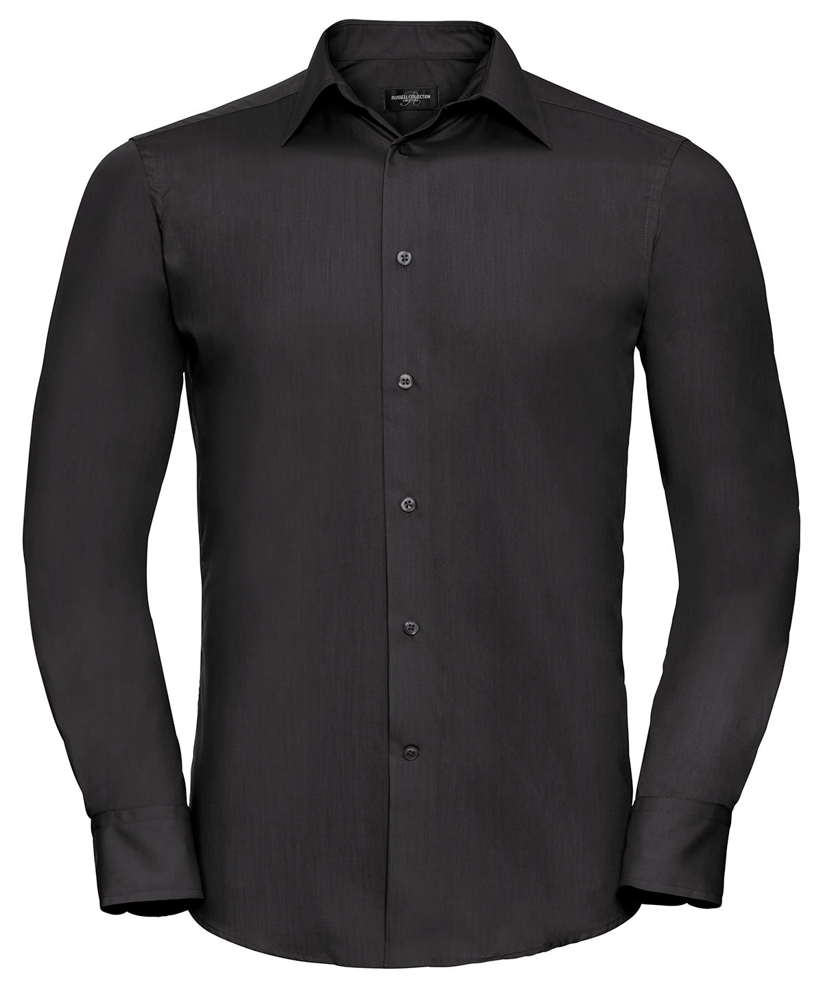 Russell Athletic Collection Long Sleeve Polycotton Easycare Fitted Poplin Shirt – Custom Embroidered & Printed Shirts