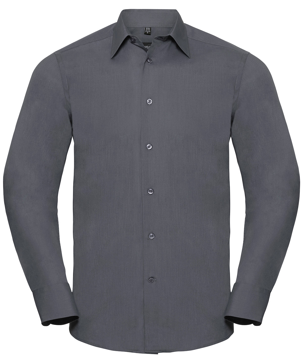 Russell Athletic Collection Long Sleeve Polycotton Easycare Fitted Poplin Shirt – Custom Embroidered & Printed Shirts
