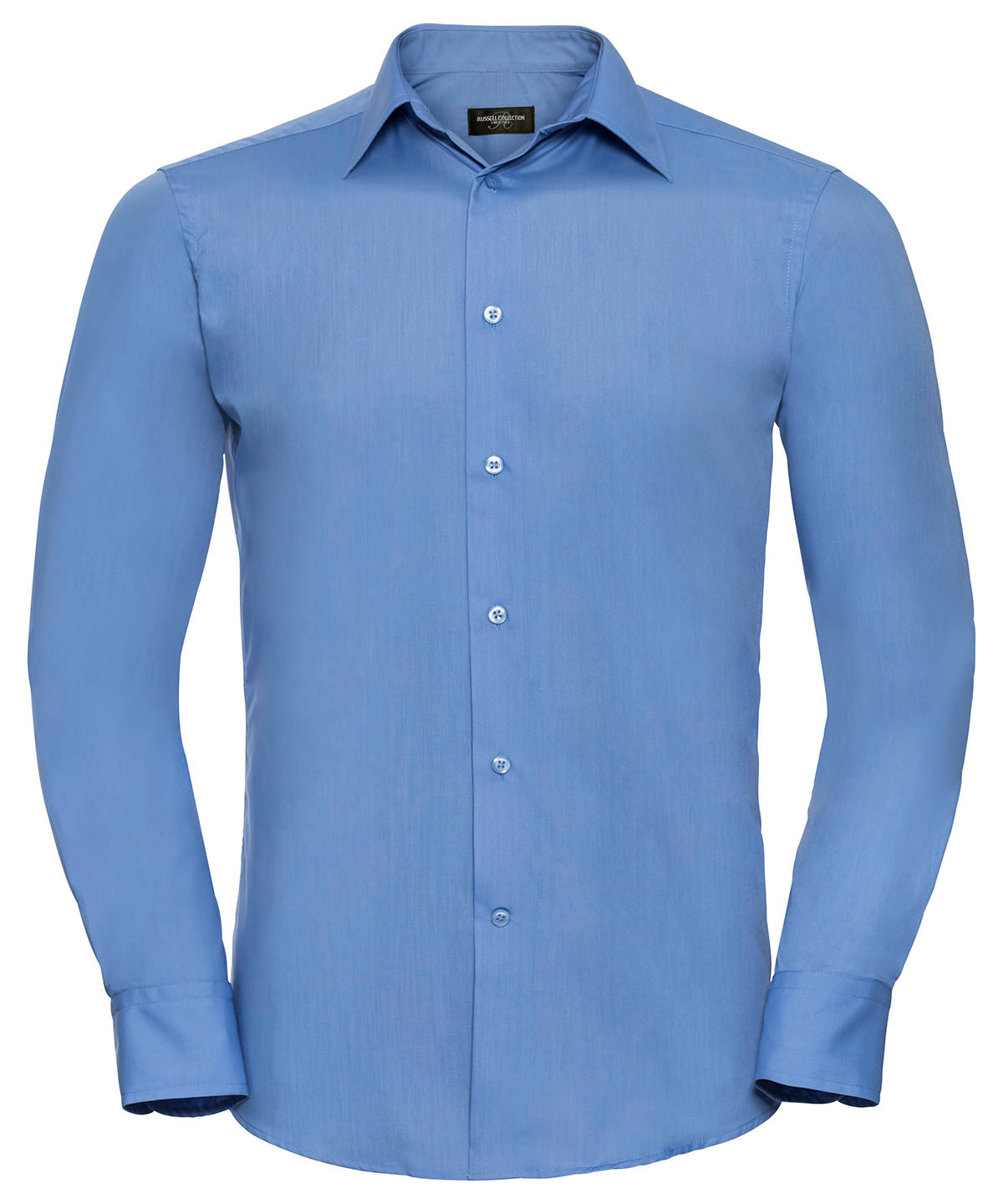 Russell Athletic Collection Long Sleeve Polycotton Easycare Fitted Poplin Shirt – Custom Embroidered & Printed Shirts