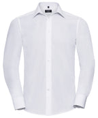 Russell Athletic Collection Long Sleeve Polycotton Easycare Fitted Poplin Shirt – Custom Embroidered & Printed Shirts