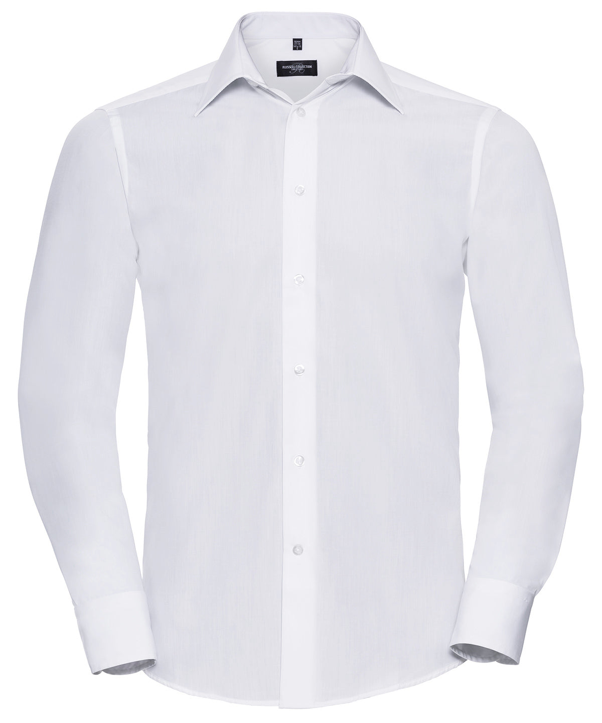 Russell Athletic Collection Long Sleeve Polycotton Easycare Fitted Poplin Shirt – Custom Embroidered & Printed Shirts