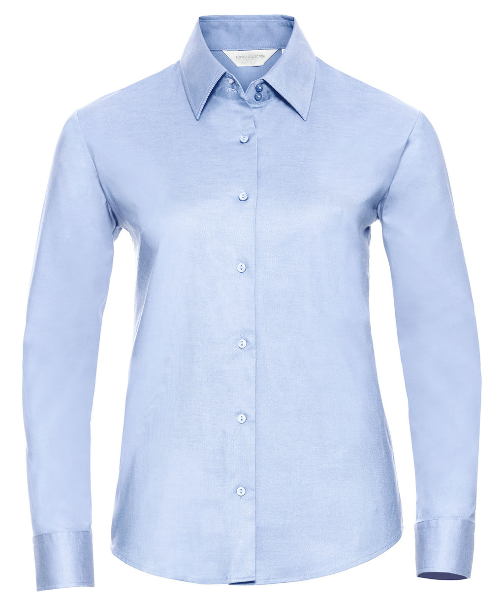 Russell Athletic Collection Women's Long Sleeve Easycare Oxford Shirt – Custom Embroidered & Printed Shirts