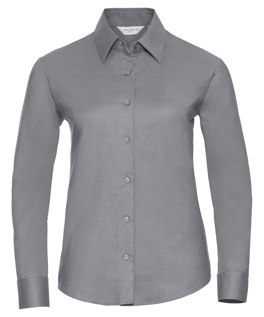 Russell Athletic Collection Women's Long Sleeve Easycare Oxford Shirt – Custom Embroidered & Printed Shirts