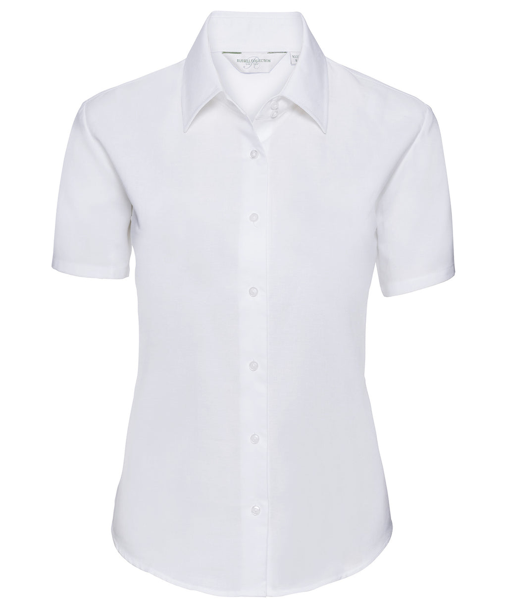 Russell Athletic Collection Women's Short Sleeve Oxford Shirt – Custom Embroidered & Printed Shirts