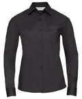 Russell Athletic Collection Women's Long Sleeve Polycotton Easycare Poplin Shirt – Custom Embroidered & Printed Shirts
