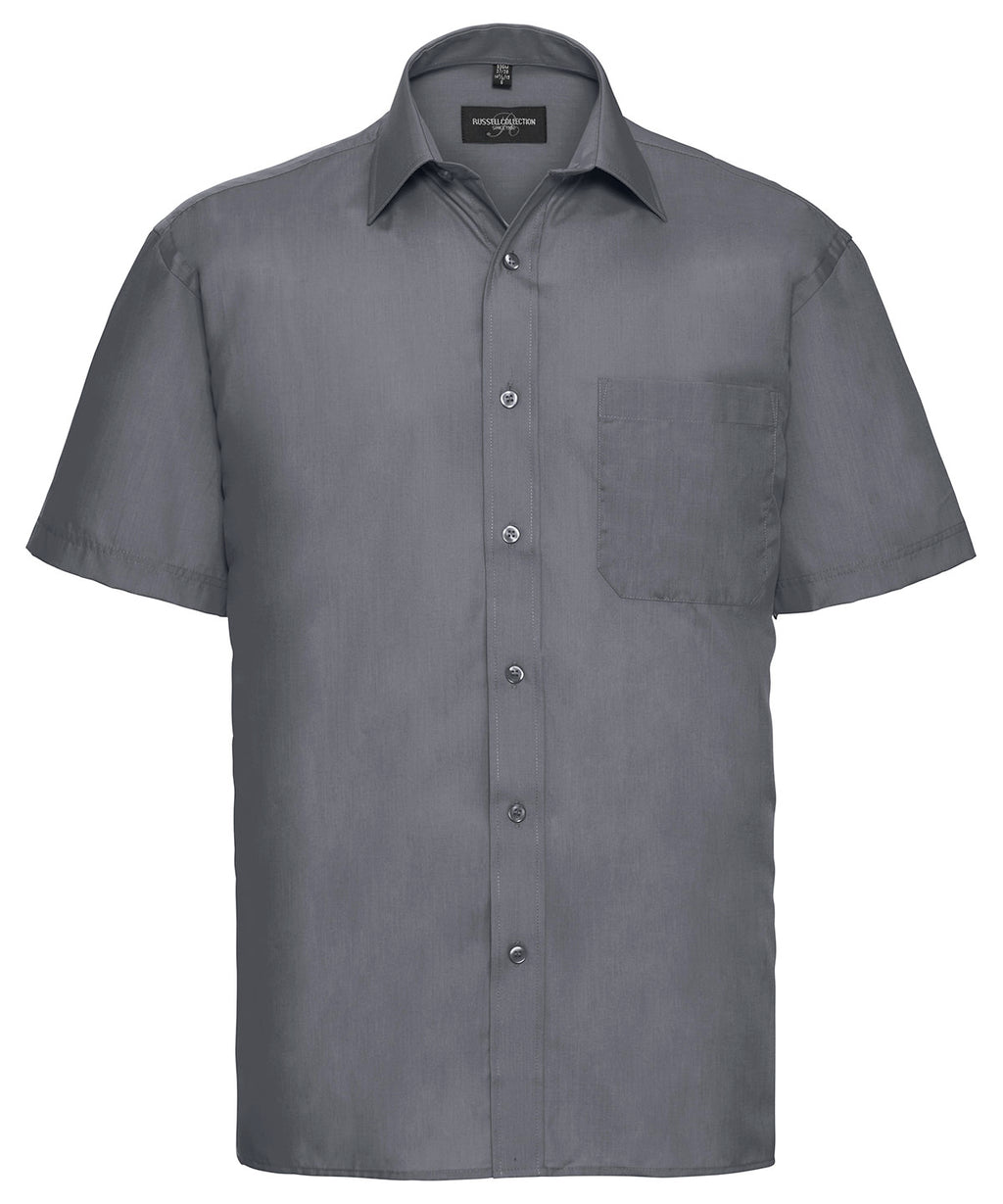 Russell Athletic Collection Short Sleeve Polycotton Easycare Poplin Shirt – Custom Embroidered & Printed Shirts