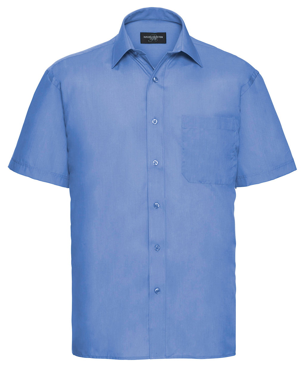 Russell Athletic Collection Short Sleeve Polycotton Easycare Poplin Shirt – Custom Embroidered & Printed Shirts