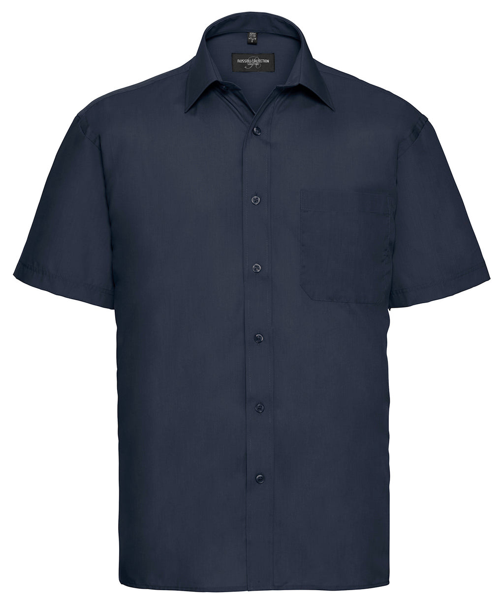 Russell Athletic Collection Short Sleeve Polycotton Easycare Poplin Shirt – Custom Embroidered & Printed Shirts