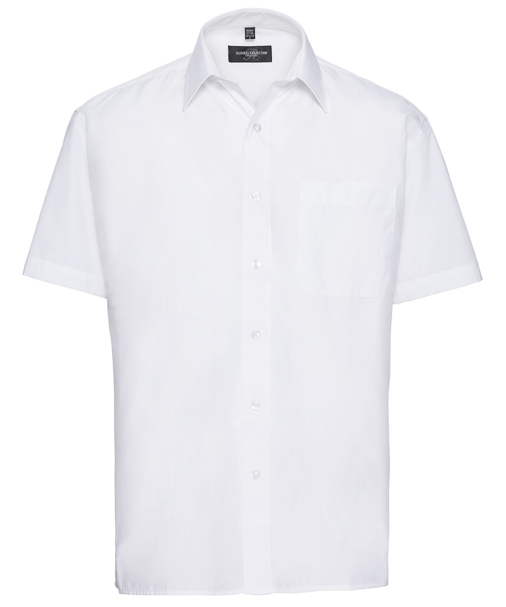 Russell Athletic Collection Short Sleeve Polycotton Easycare Poplin Shirt – Custom Embroidered & Printed Shirts