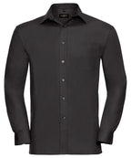 Russell Athletic Collection Long Sleeve Pure Cotton Easycare Poplin Shirt – Custom Embroidered & Printed Shirts