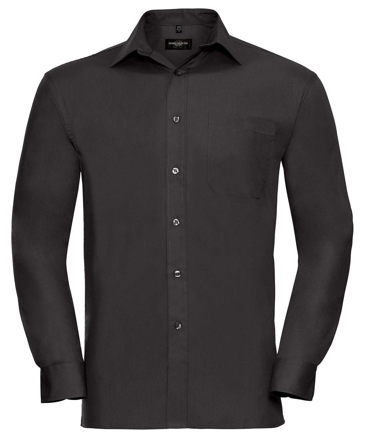 Russell Athletic Collection Long Sleeve Pure Cotton Easycare Poplin Shirt – Custom Embroidered & Printed Shirts