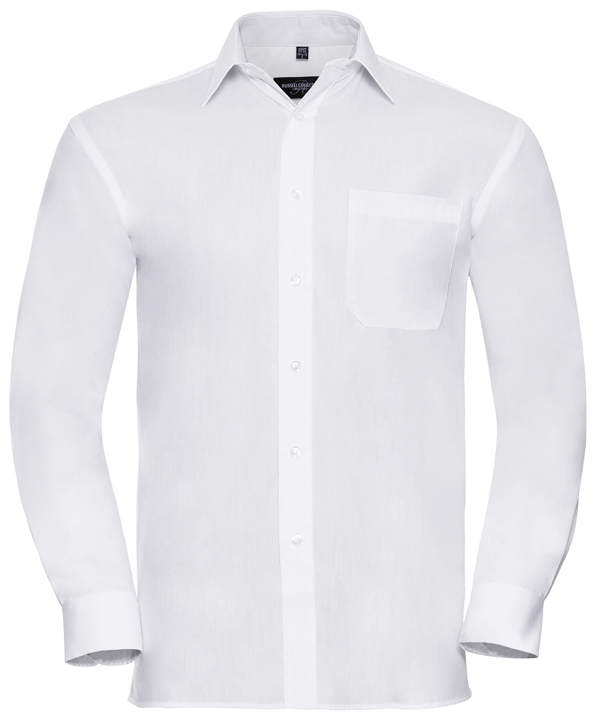 Russell Athletic Collection Long Sleeve Pure Cotton Easycare Poplin Shirt – Custom Embroidered & Printed Shirts