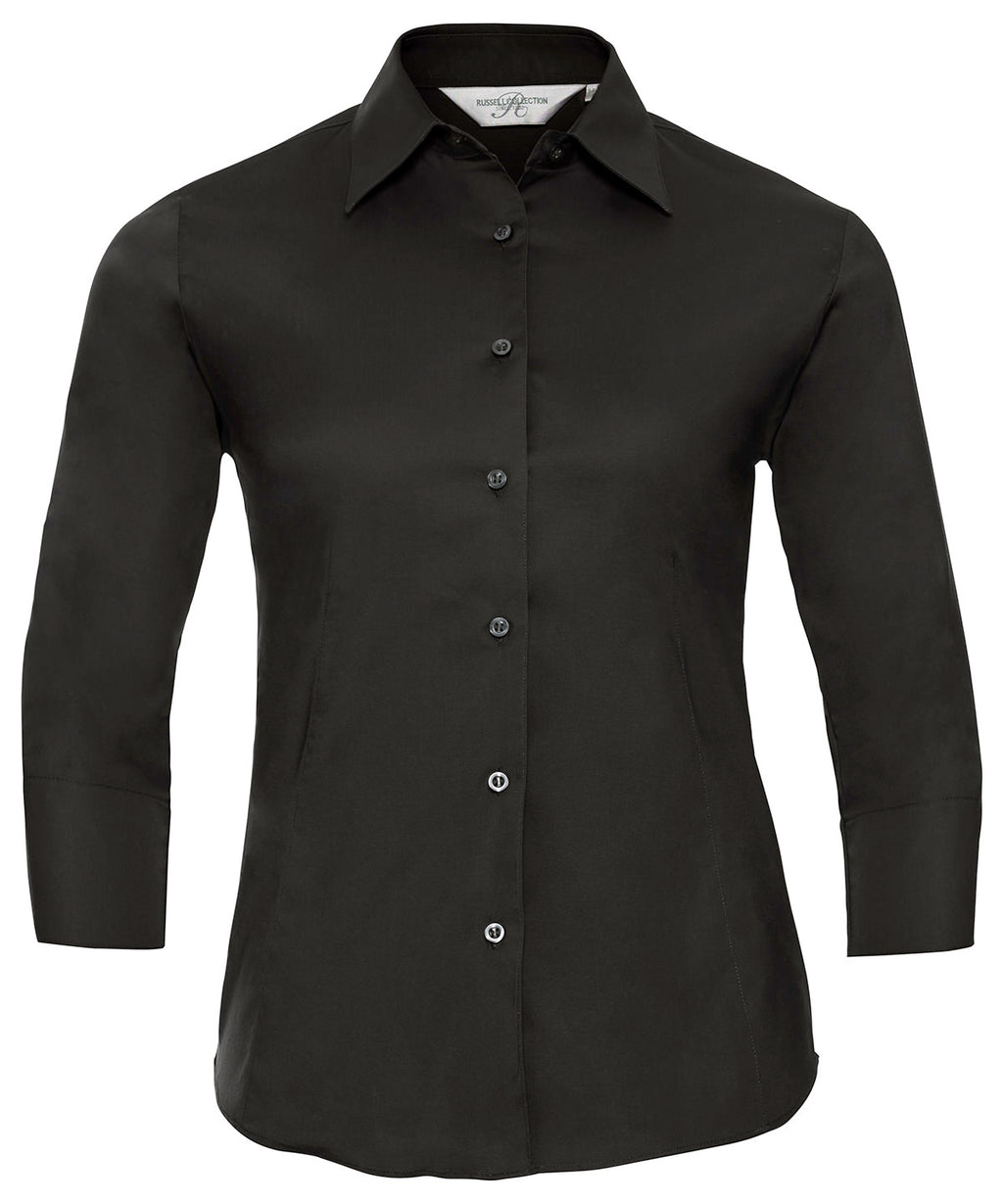 Russell Athletic Collection Women's ¾ Sleeve Easycare Fitted Shirt – Custom Embroidered & Printed Shirts