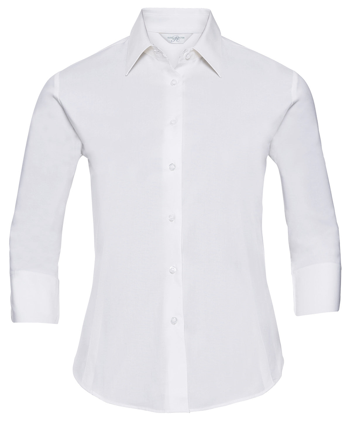 Russell Athletic Collection Women's ¾ Sleeve Easycare Fitted Shirt – Custom Embroidered & Printed Shirts