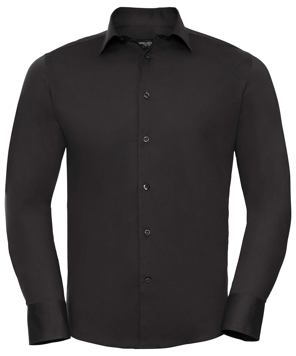 Russell Athletic Collection Long Sleeve Easycare Fitted Shirt – Custom Embroidered & Printed Shirts