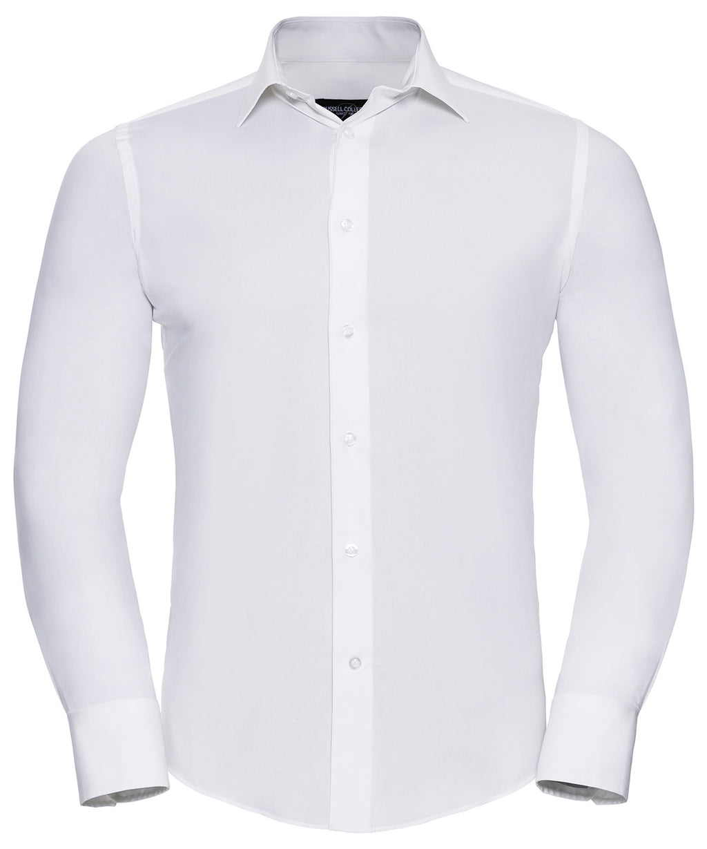 Russell Athletic Collection Long Sleeve Easycare Fitted Shirt – Custom Embroidered & Printed Shirts