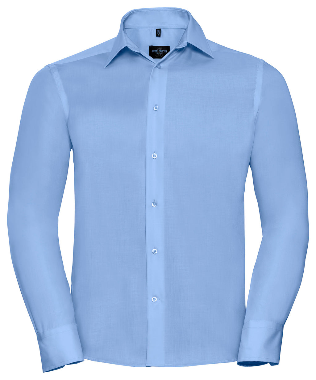 Russell Athletic Collection Long Sleeve Tailored Ultimate Non-iron Shirt – Custom Embroidered & Printed Shirts