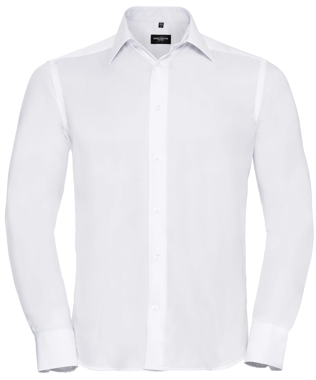 Russell Athletic Collection Long Sleeve Tailored Ultimate Non-iron Shirt – Custom Embroidered & Printed Shirts