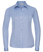 Russell Athletic Collection Women's Long Sleeve Herringbone Shirt – Custom Embroidered & Printed Shirts