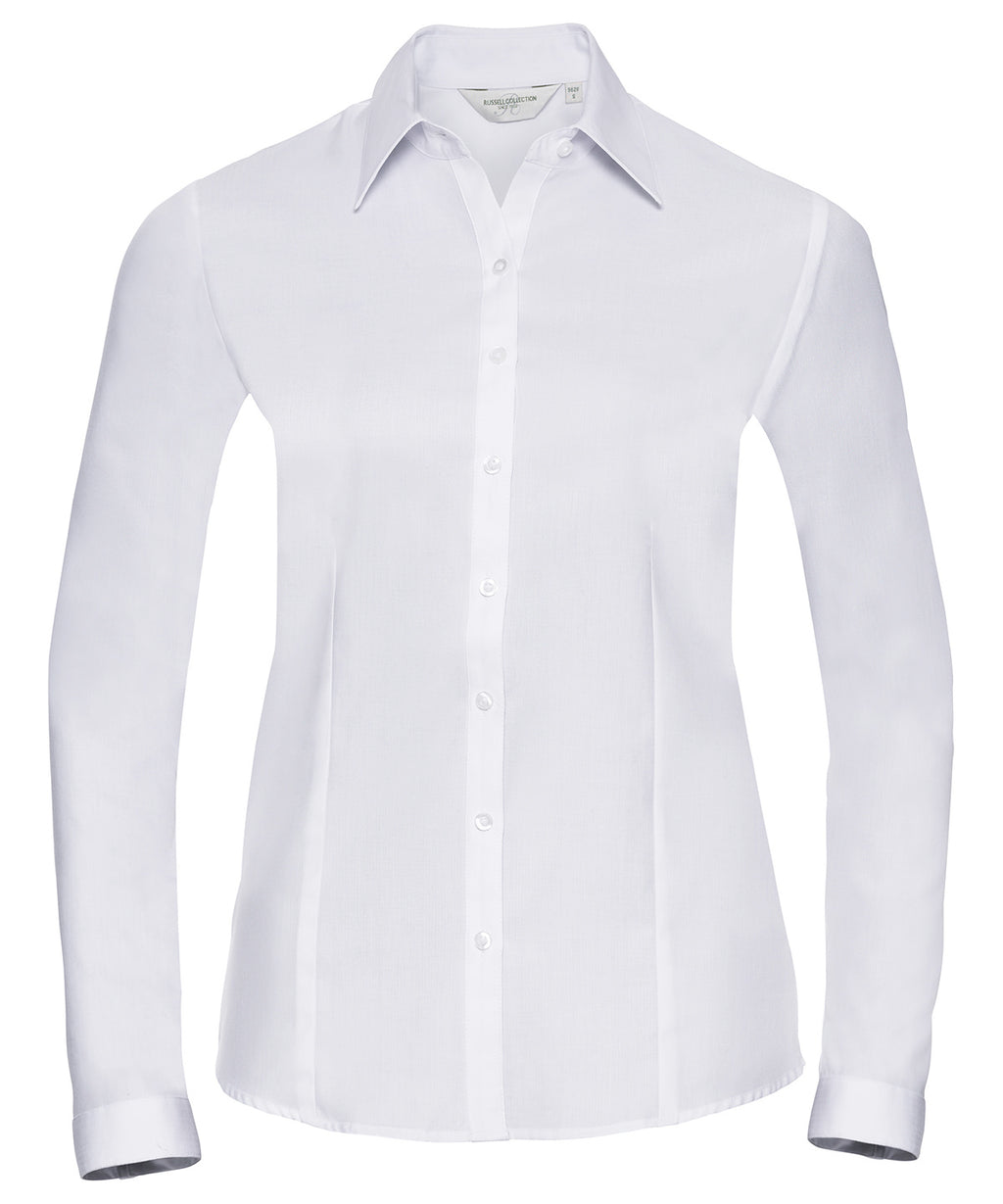 Russell Athletic Collection Women's Long Sleeve Herringbone Shirt – Custom Embroidered & Printed Shirts