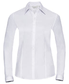 Russell Athletic Collection Women's Long Sleeve Herringbone Shirt – Custom Embroidered & Printed Shirts