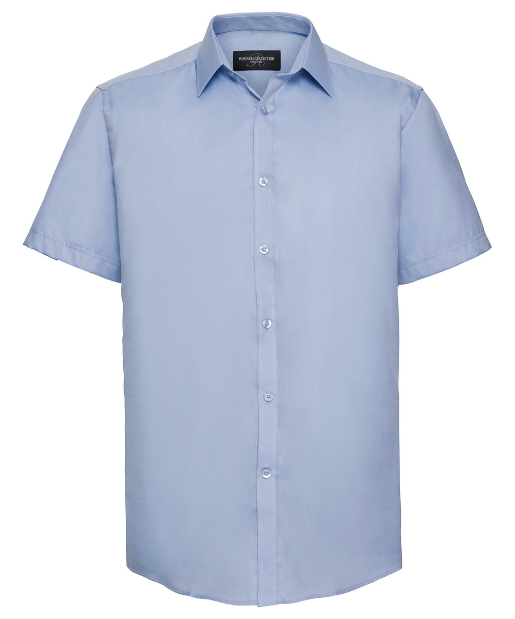 Russell Athletic Collection Short Sleeve Herringbone Shirt – Custom Embroidered & Printed Shirts