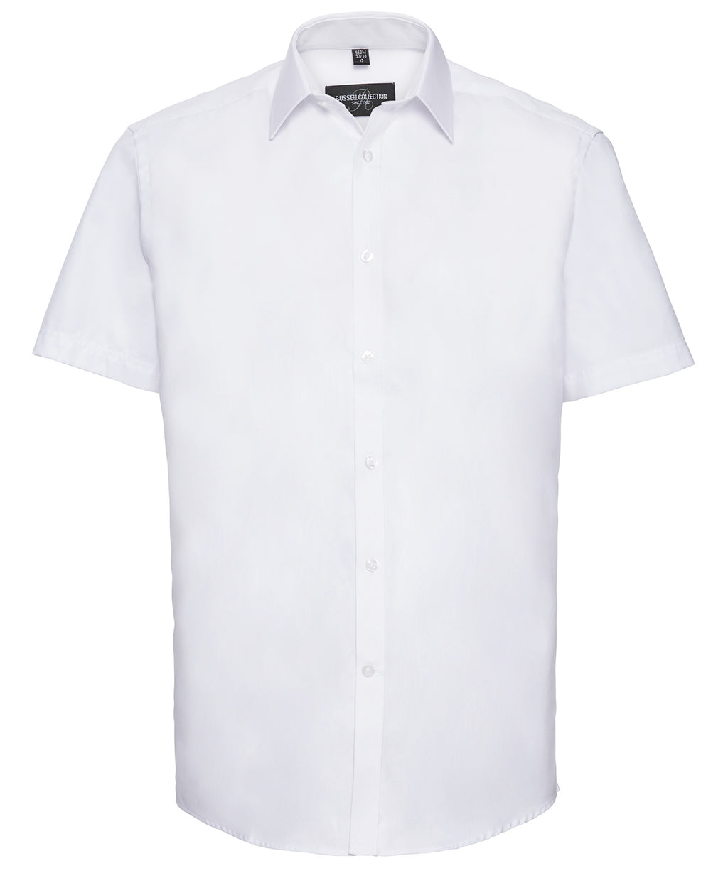 Russell Athletic Collection Short Sleeve Herringbone Shirt – Custom Embroidered & Printed Shirts