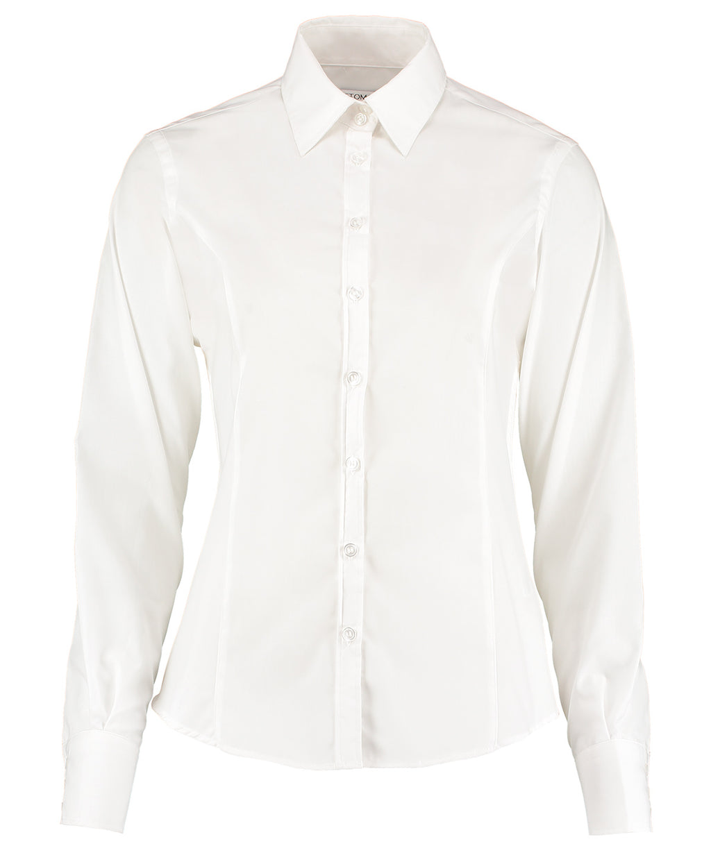 Kustom Kit Business Blouse Long-sleeved (tailored Fit) Garment – Custom Embroidered & Printed Women's Blouses