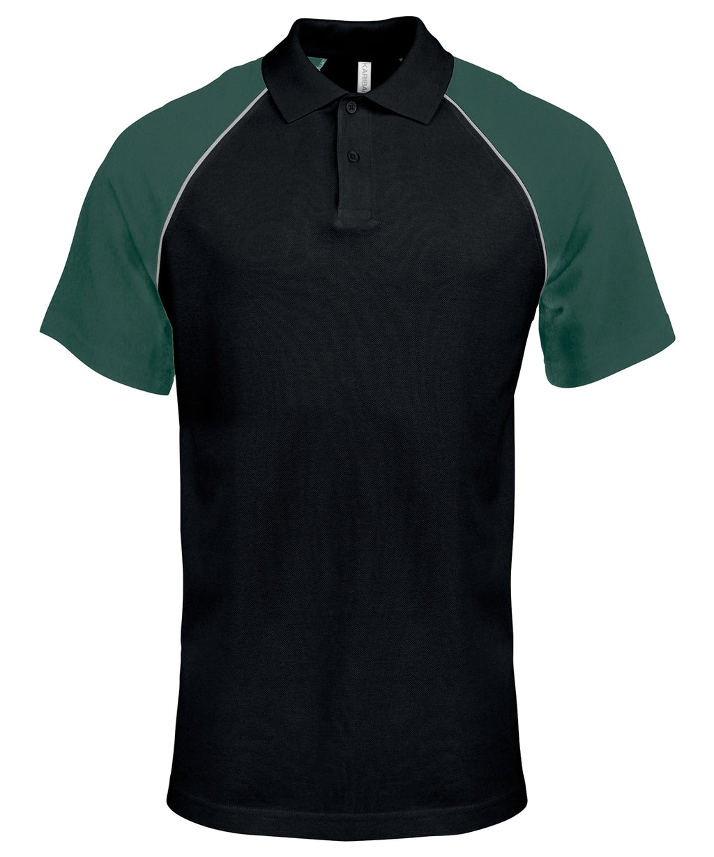 Kariban Polo Baseball Contrast Polo Shirt – Custom Embroidered & Printed Polo Shirts