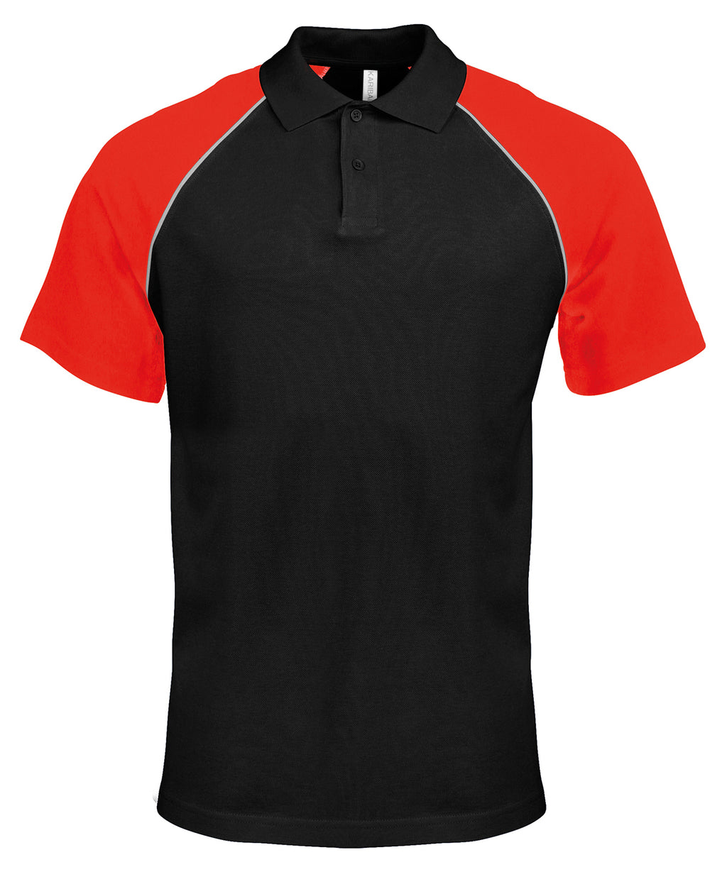 Kariban Polo Baseball Contrast Polo Shirt – Custom Embroidered & Printed Polo Shirts
